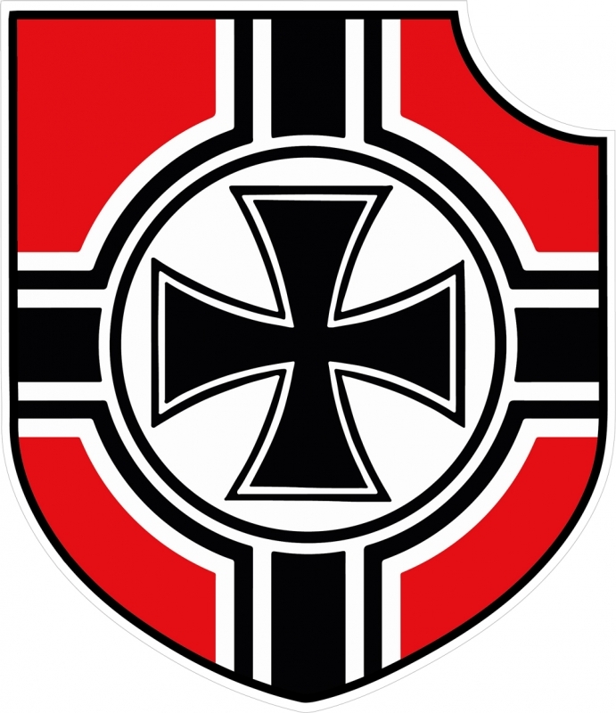 Aufkleber Eisernes Kreuz mit Würfeln - Paw-Sticker