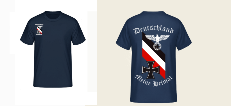 Deutschland meine Heimat schwarz weiss rot T-Shirt