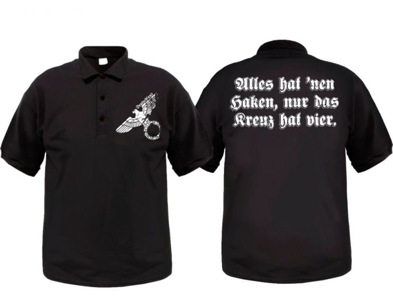 Alles hat nen Haken nur das Kreuz hat vier Polo-Shirt