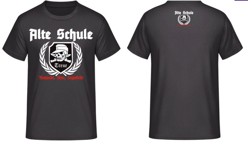 Alte Schule Totenkopf Ehre T-Shirt