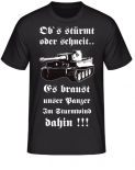 Tiger Panzer Panzerlied Obs stürmt oder schneit T-Shirt Größe XL