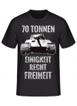 Königstiger 70 Tonnen Einigkeit Recht Freiheit T-Shirt Größe XL