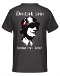 Deutsch sein heisst treu sein Wehrmacht Soldat T-Shirt Größe 3XL