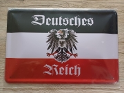 Deutsches Reich schwarz weiss rot Blechschild