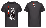 Deutscher Schäferhund schwarz weiss rot T-Shirt